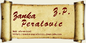 Žanka Peralović vizit kartica